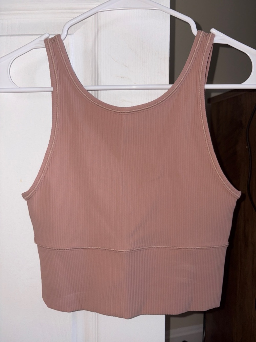 lululemon athletica Ribbed Crop Tank Top in Dusty Rose